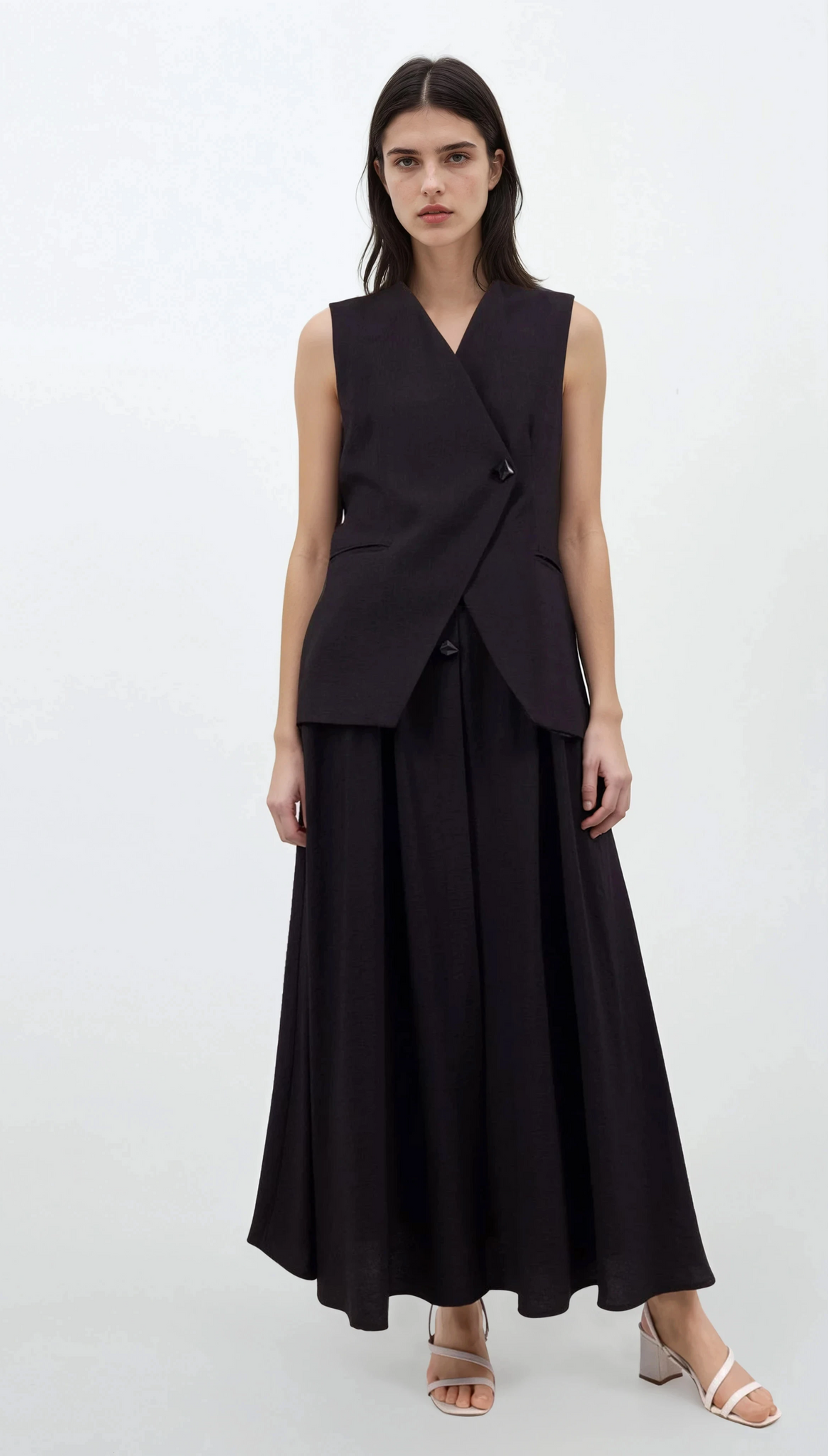 Architect Wrap Vest & Flow Skirt Set
