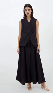 Architect Wrap Vest & Flow Skirt Set