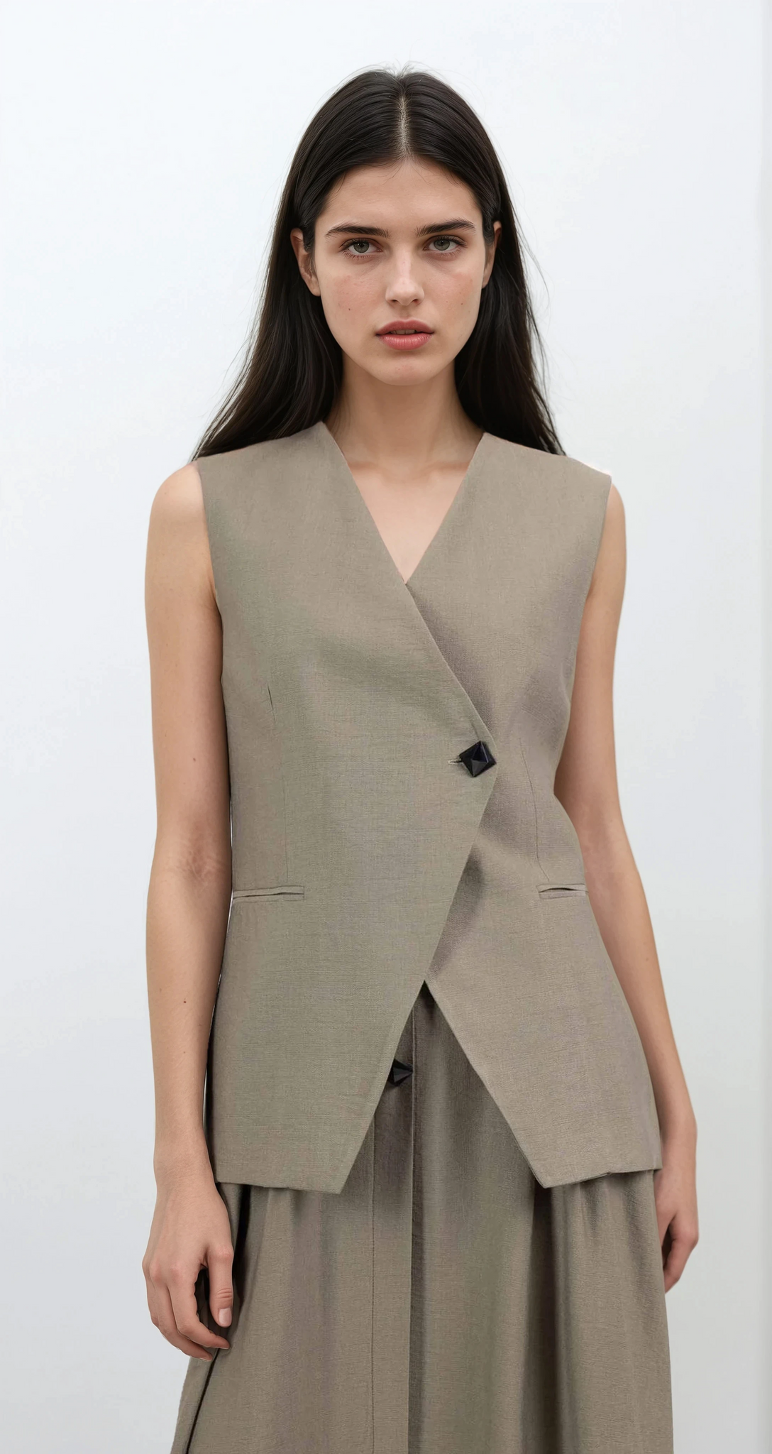 Architect Wrap Vest & Flow Skirt Set